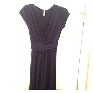 Gilli Navy & Stripe surplice A-line dress